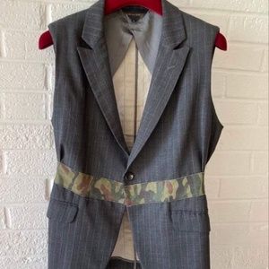 Comme des Garçons Sleeveless Striped Blazer Size Medium